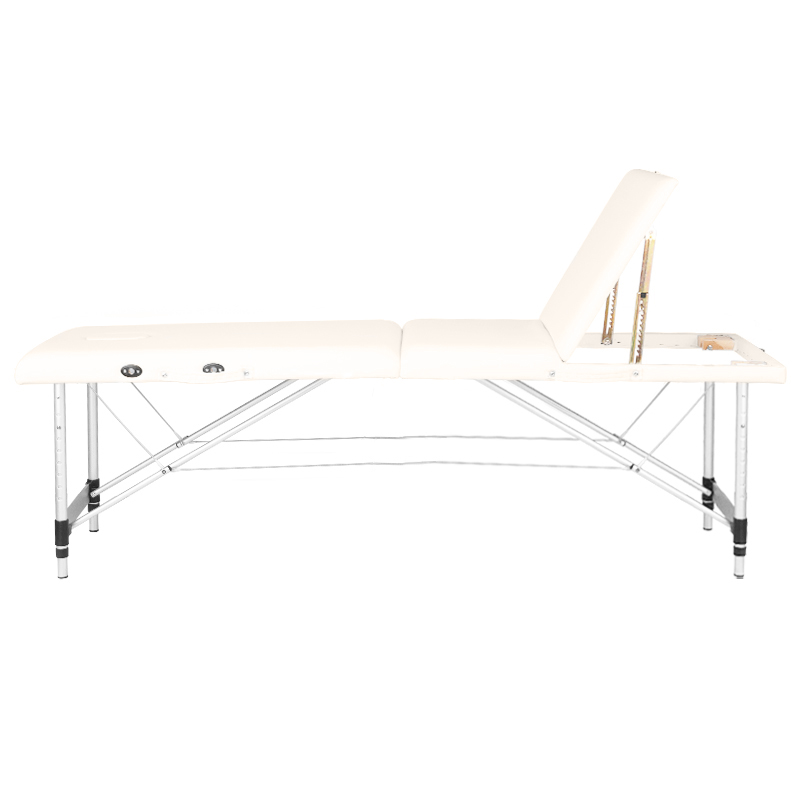 Opvouwbare massagetafel, aluminium comfort, 3-delig crème