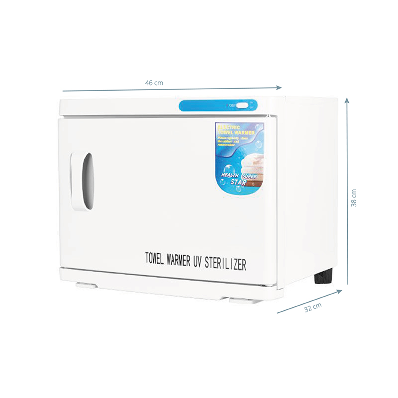 Handdoekverwarmer met uv-c 23l sterilisator wit