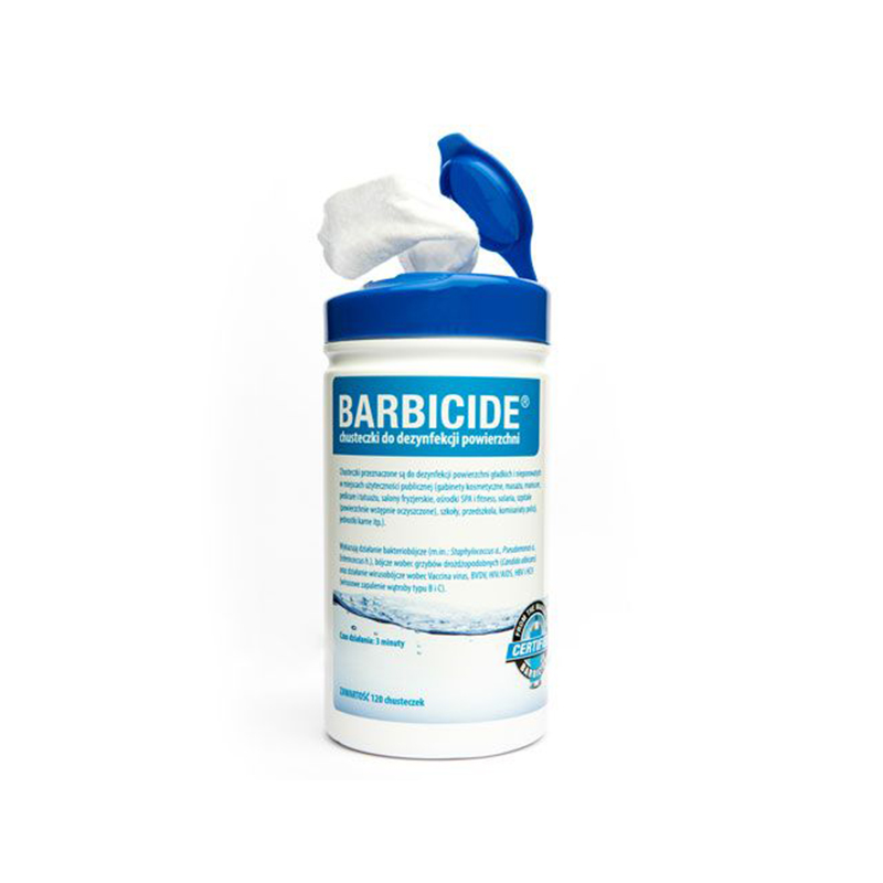 BARBICIDE WIPES Doekjes voor oppervlaktedesinfectie 120 st.