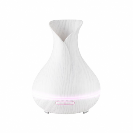 Aroma diffuser luchtbevochtiger spa 15 wit hout 400ml + timer
