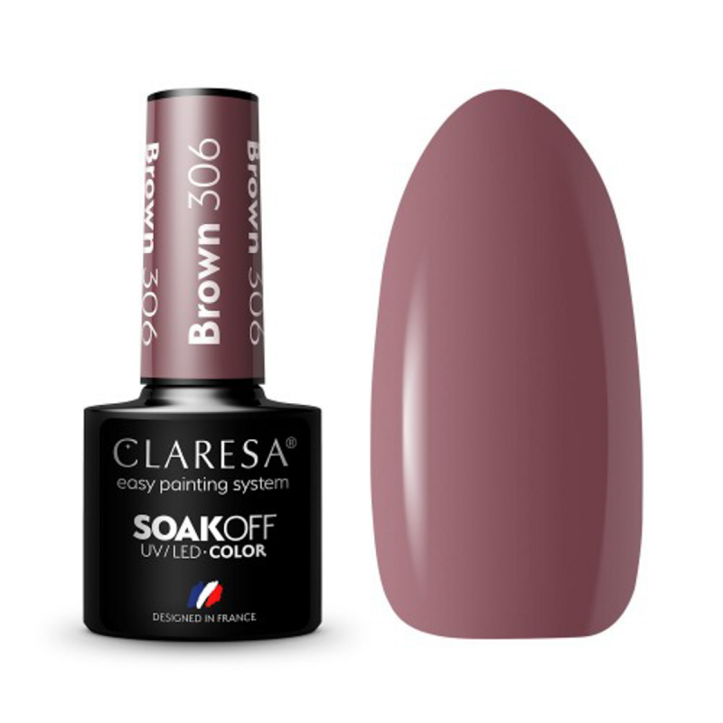 CLARESA Hybrid nagellak BROWN 306 -5g