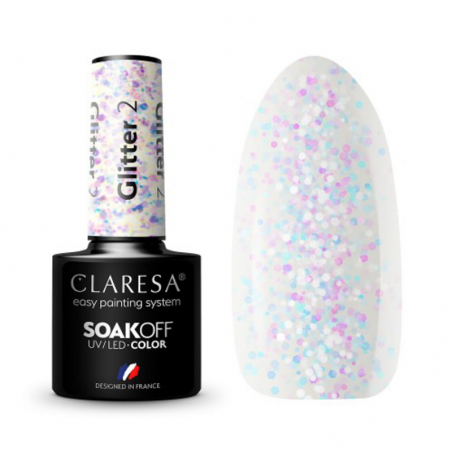 CLARESA Hybride nagellak GLITTER 2 -5g