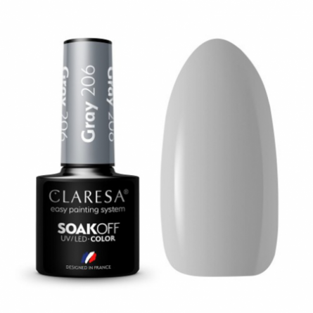 CLARESA Hybrid nagellak GRIJS 206 -5g