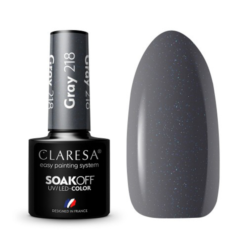 CLARESA Hybrid nagellak GRAY 218 -5g