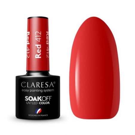 CLARESA Hybride nagellak RED 412 -5g