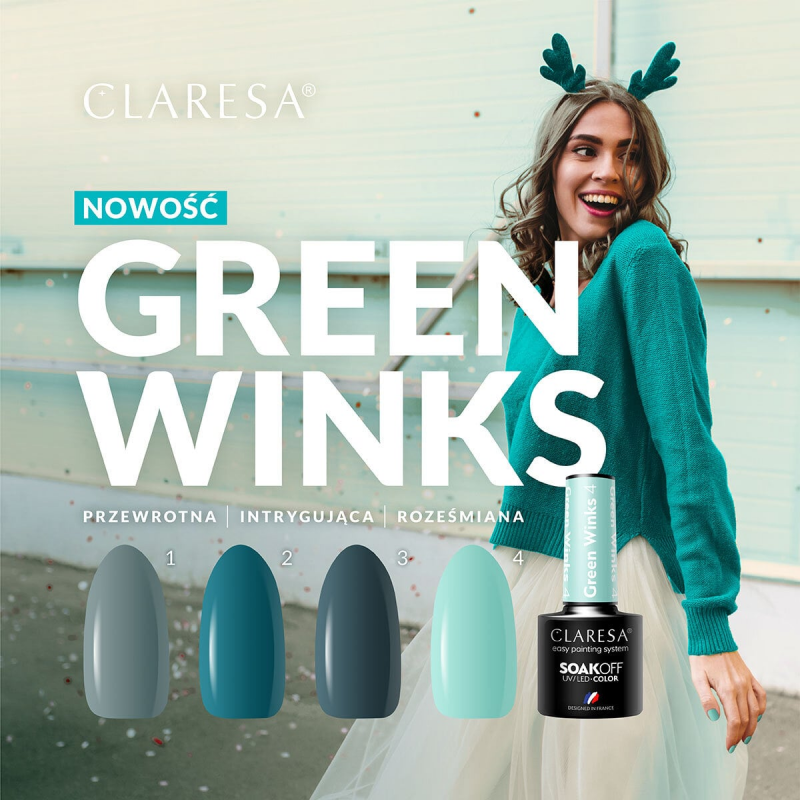 CLARESA hybrid polish GROENE WINKS 1 -5g