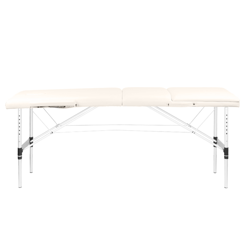 Opvouwbare massagetafel, aluminium comfort, 3-delig crème