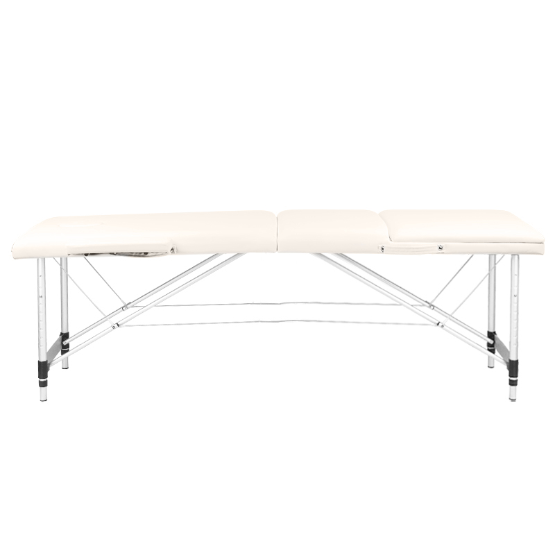 Opvouwbare massagetafel, aluminium comfort, 3-delig crème