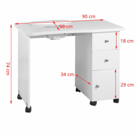 Houten bureau met 011b absorber