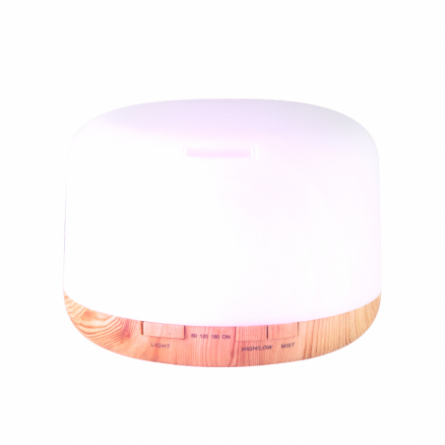 Aroma diffuser spa luchtbevochtiger 03 licht hout 500ml + timer