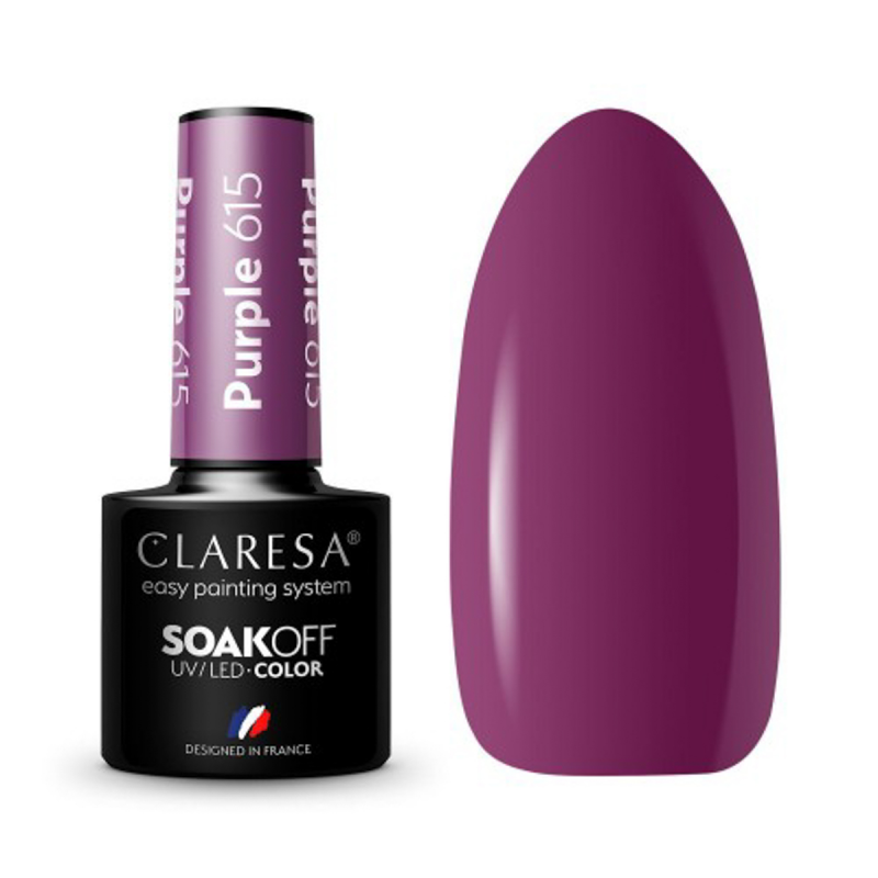 CLARESA Hybrid polish PURPLE 615 -5g