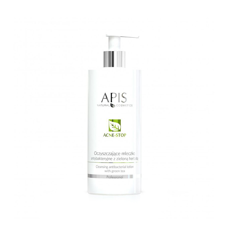 Apis acne-stop antibacteriële reinigingsmelk. met groene thee 500ml