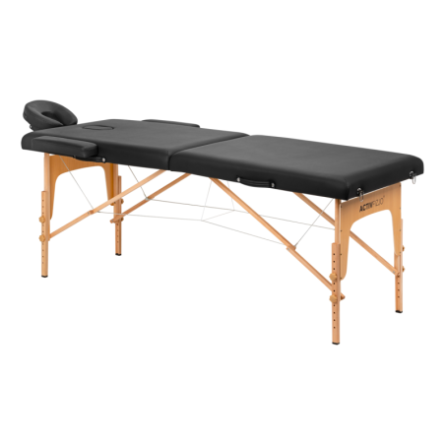 Klaptafel voor massage hout comfort Activ Fizjo Lux 2 segment 190x70 zwart