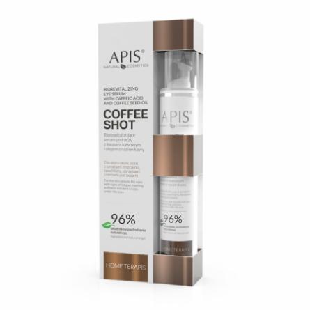 Apis koffieshot home terapis, bio revitaliserend oogserum met koffiezuur en koffiezaadolie 10 ml