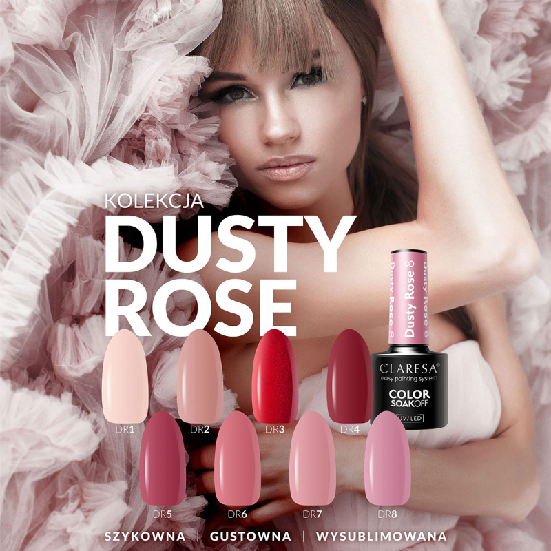 CLARESA Hybrid nagellak DUSTY ROSE 3 -5g