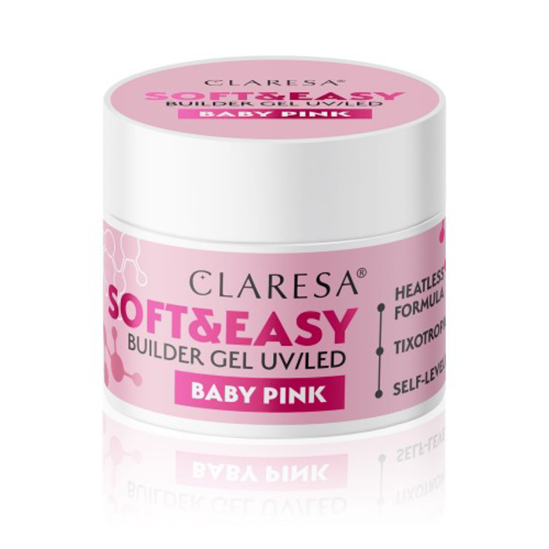 Claresa bouwgel Soft & Easy gel baby roze 90g