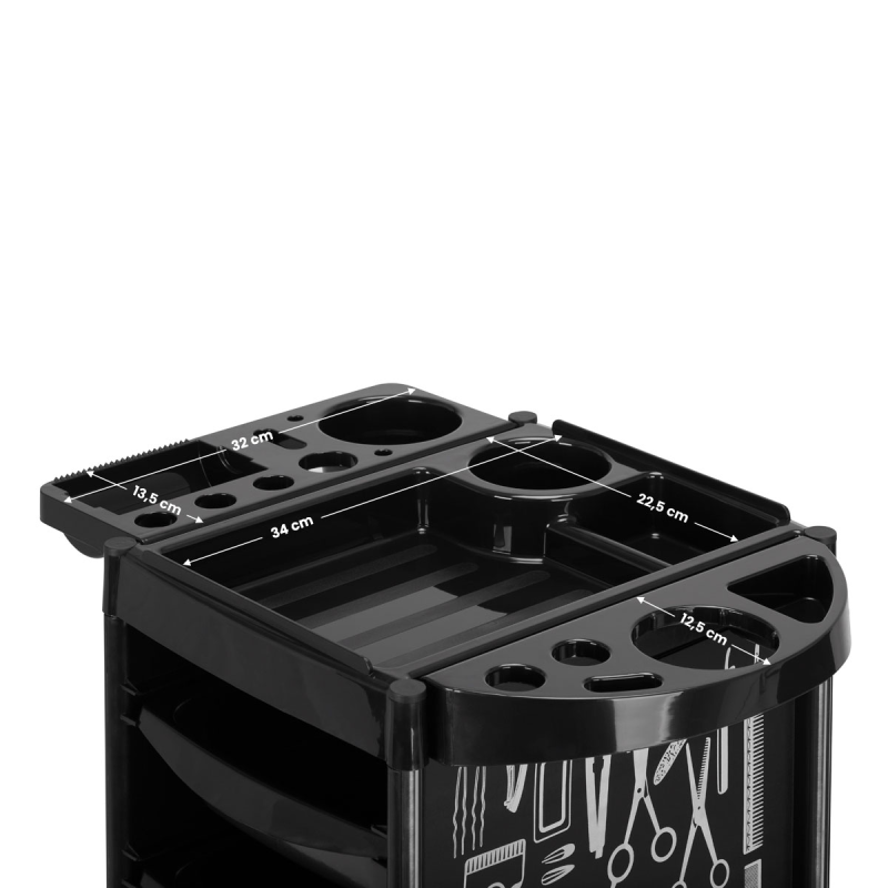 Gabbiano kapper mobiel kapperstation X11 9 zwart grafisch