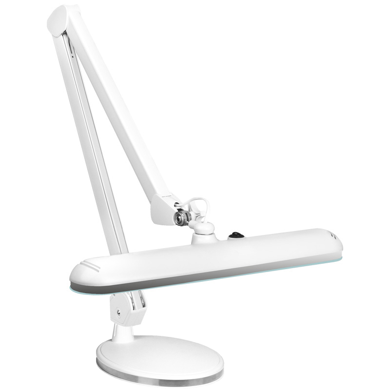 Elegante 801st LED werkplaatslamp met standaard witte lampvoet