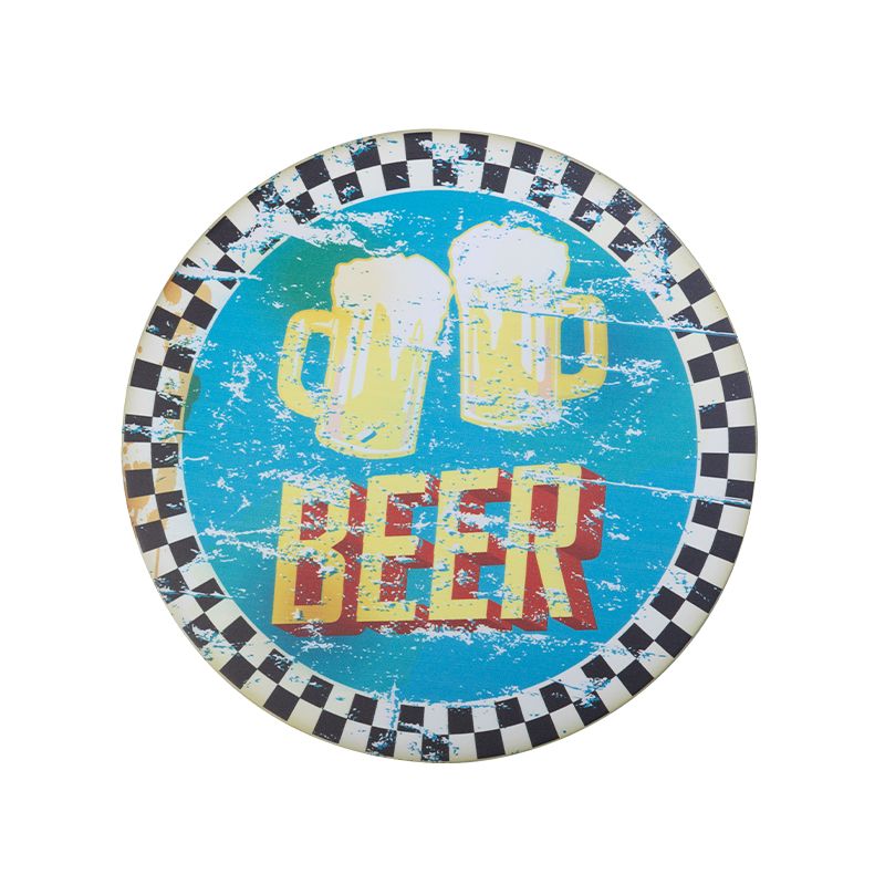 Decoratieve ronde bierplaquette