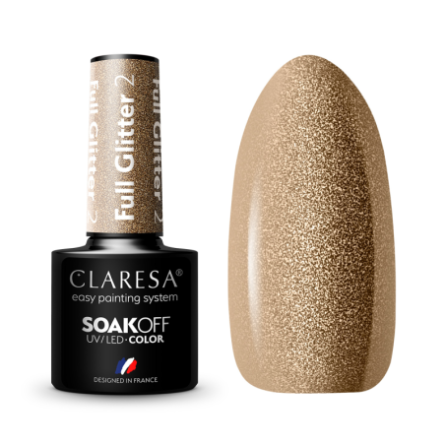 CLARESA Hybride nagellak FULL GLITTER 2 -5g