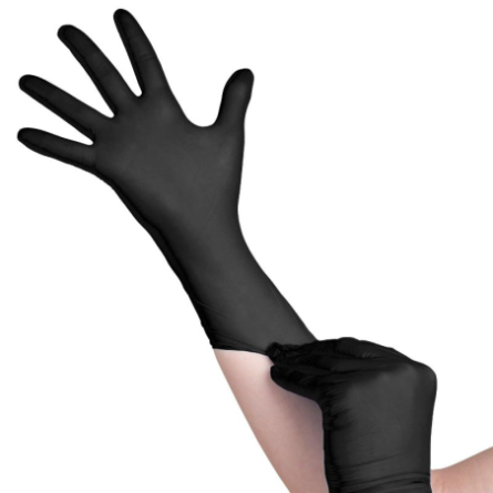 All4med diagnostische nitril handschoenen voor eenmalig gebruik zwart l