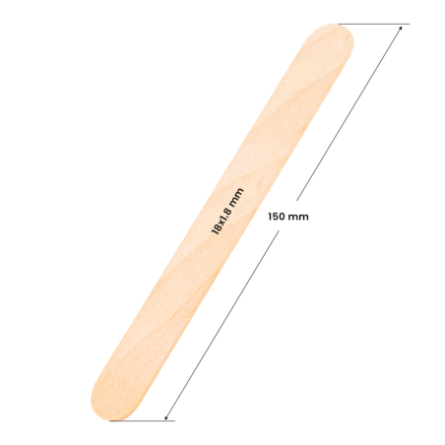 Grote houten spatel 150x18x1.8mm - 50 stuks