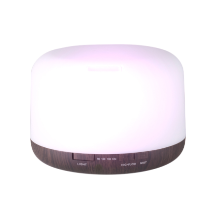 Aroma diffuser luchtbevochtiger spa 03 donker hout 500ml + timer