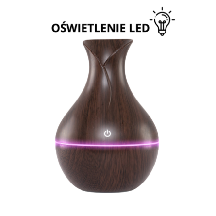 Aroma diffuser luchtbevochtiger spa 17 donker hout 130ml