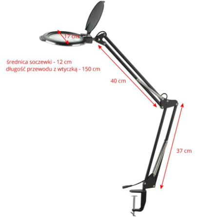 Moonlight 8012/5 "witte LED loeplamp voor tafelblad