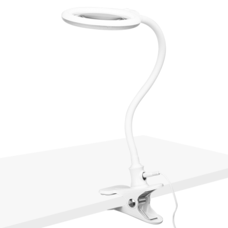 Elegante 2014-2r 30 led loeplamp smd 5d met een standaard en een clip op het bureau