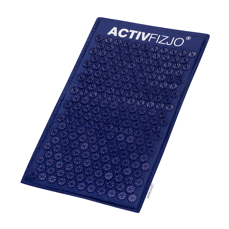 Activfizjo premium natuurlijke marineblauwe acupressuurmat met kussen
