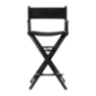 Make-up stoel opvouwbaar alu zwart