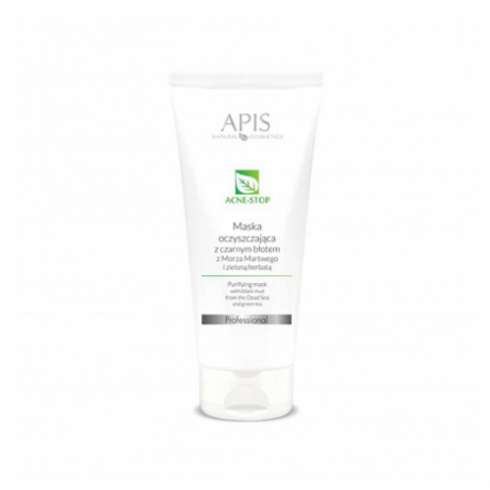 APIS Acne-Stop zuiverend masker met zwarte bot 200ml