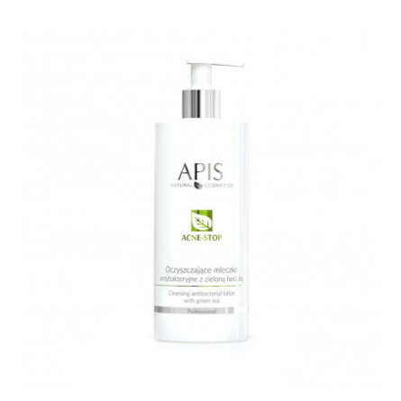 Apis acne-stop antibacteriële reinigingsmelk. met groene thee 500ml