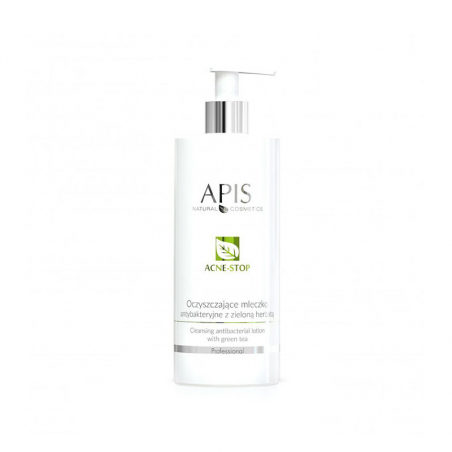 Apis acne-stop antibacteriële reinigingsmelk. met groene thee 500ml