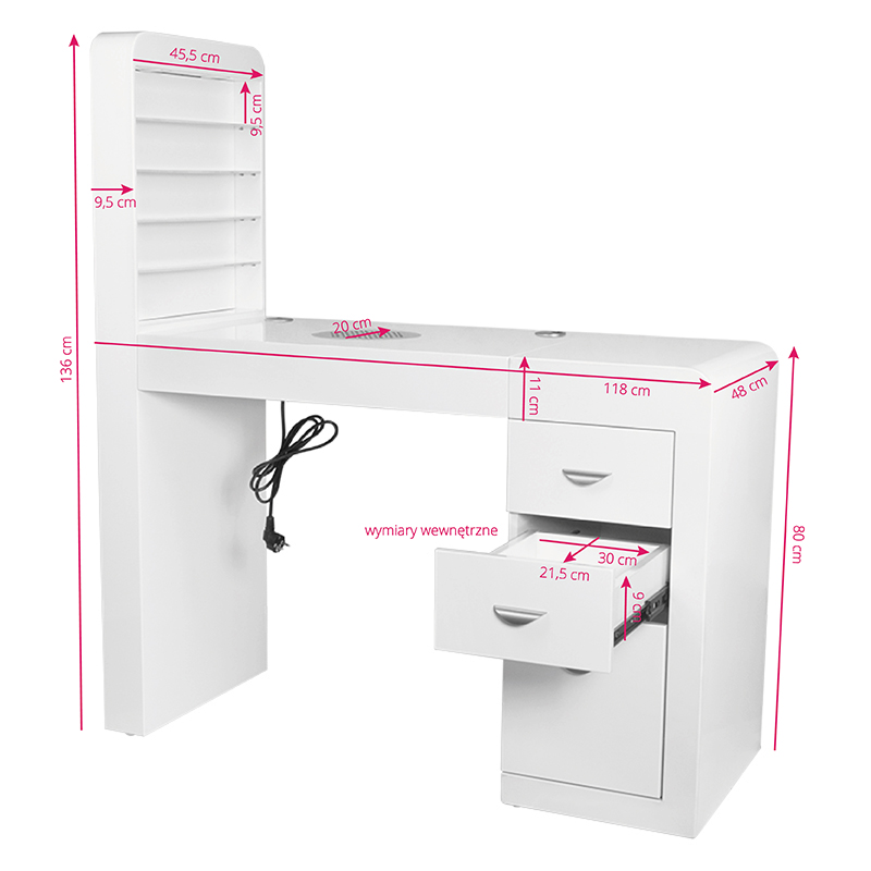 Cosmeticabalie 310 wit rechts